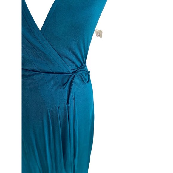 Mara J Jrs. Wrap Dress Green Size 7 NWT Deadstock Vintage Retro Mob Wife Boho - Picture 8 of 13